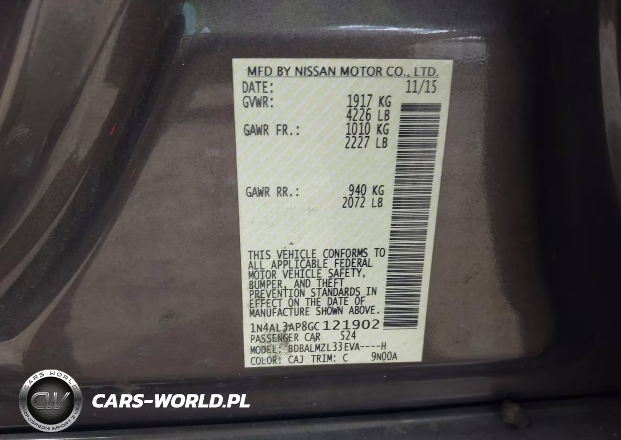 2016 Nissan Altima 2.5 Sv VIN:1N4AL3AP8GC121902 - 9