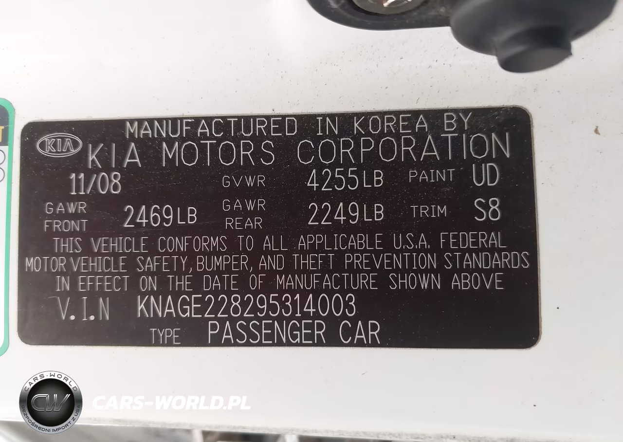 2009 Kia Optima Lx VIN:KNAGE228295314003 - 9