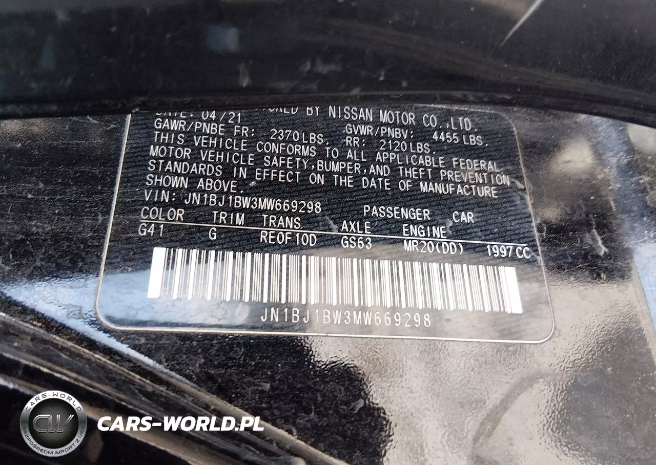 2021 Nissan Rogue Sport Sv Awd Xtronic Cvt VIN:JN1BJ1BW3MW669298 - 9