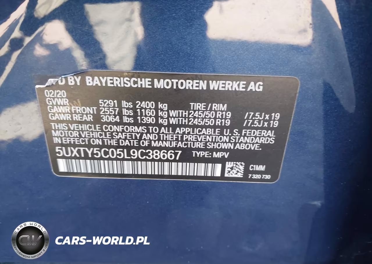 2020 BMW X3 xDrive30I VIN:5UXTY5C05L9C38667 - 9