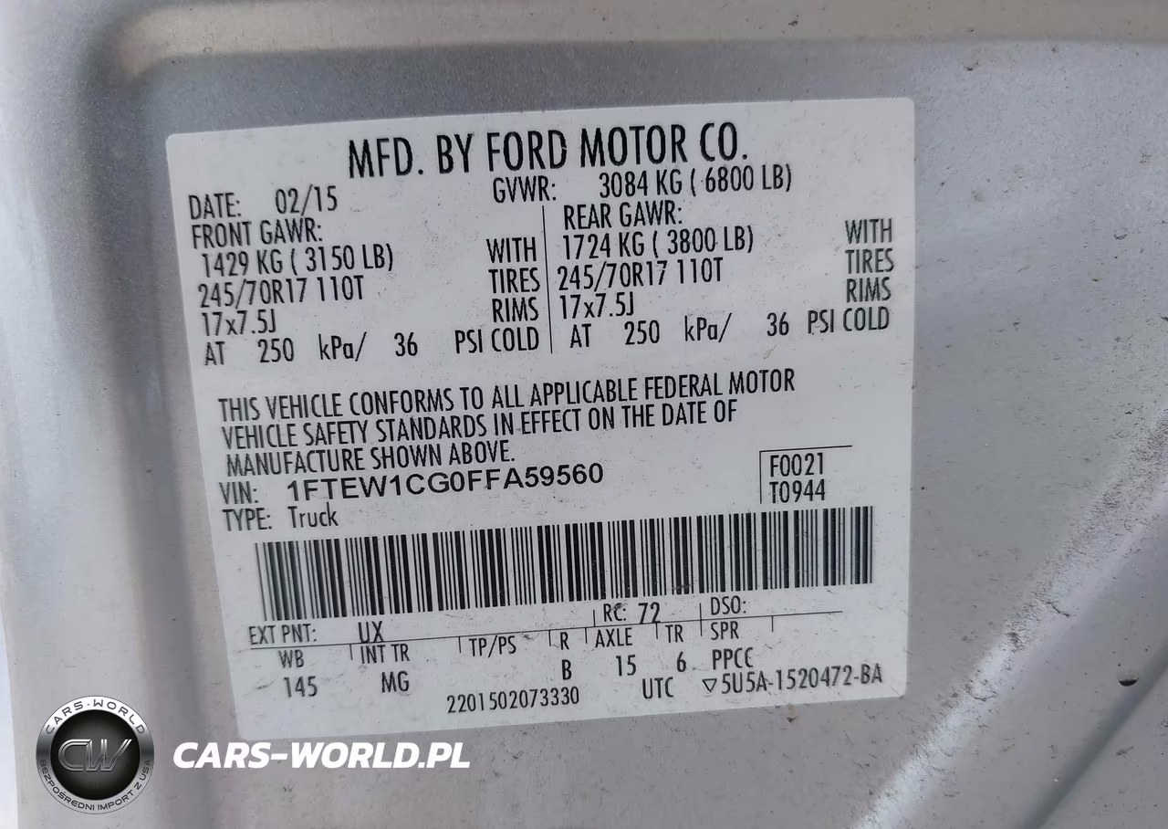 2015 Ford F-150 Xlt VIN:1FTEW1CG0FFA59560 - 9