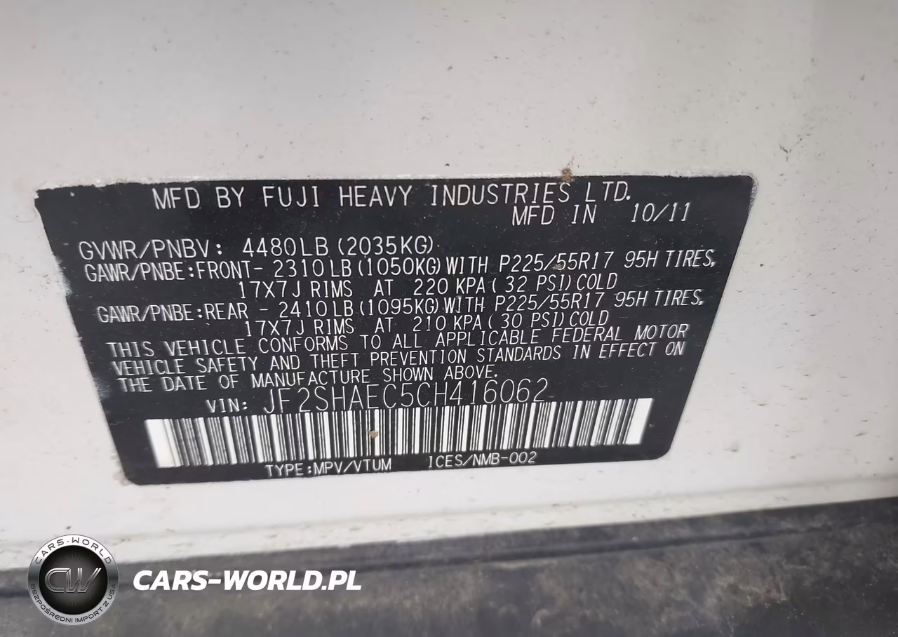 2012 Subaru Forester 2.5X Limited VIN:JF2SHAEC5CH416062 - 9