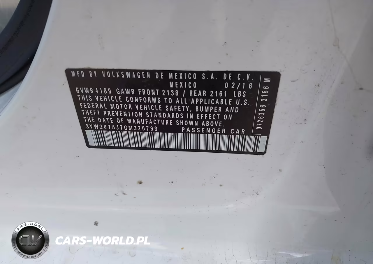 2016 Volkswagen Jetta 1.4T S VIN:3VW267AJ7GM326793 - 9