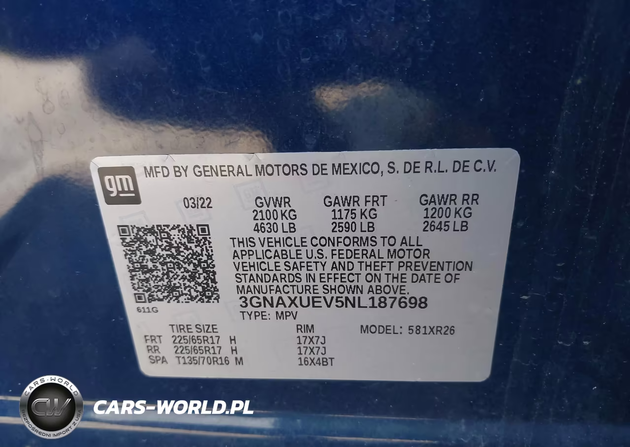 2022 Chevrolet Equinox Awd Lt VIN:3GNAXUEV5NL187698 - 9