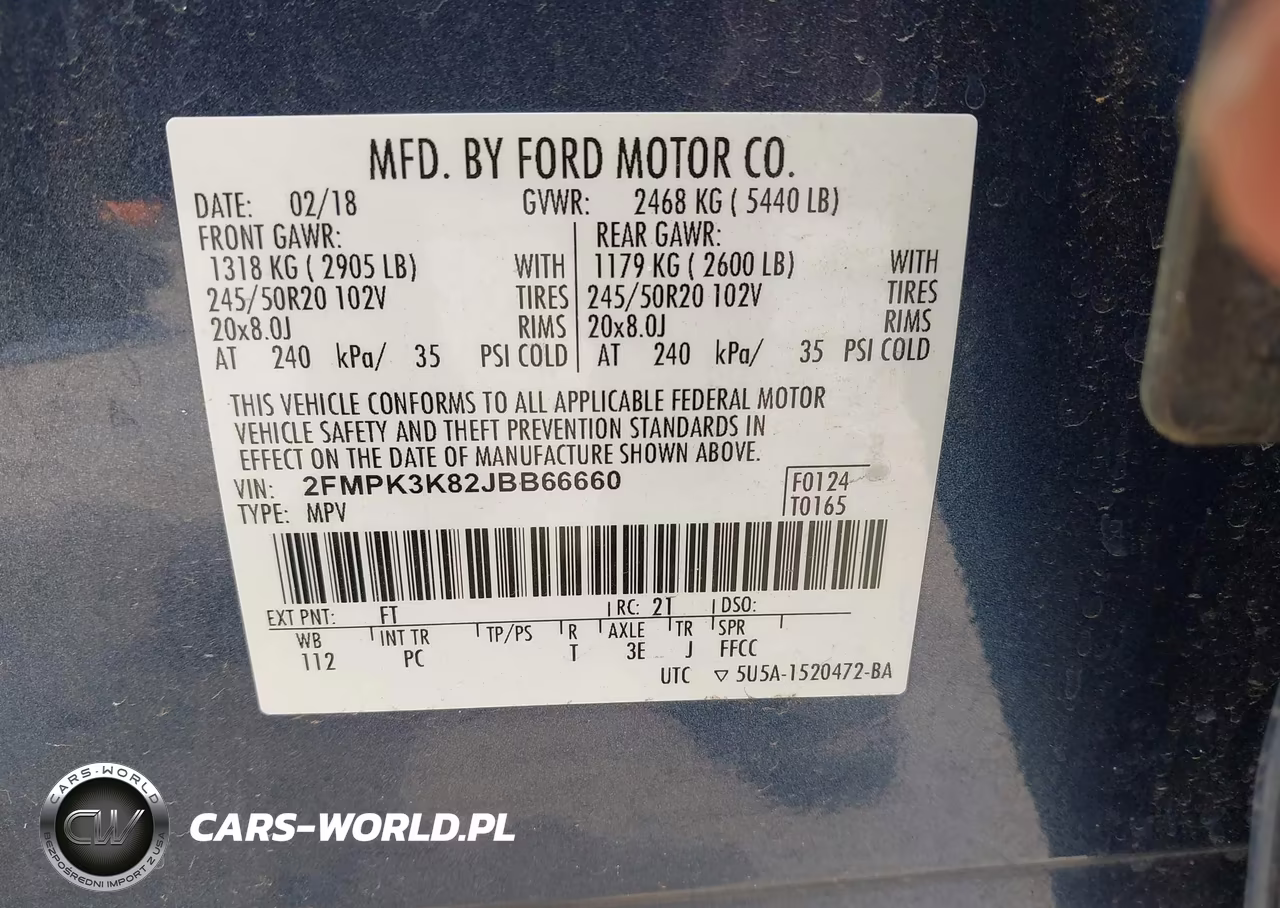 2018 Ford Edge Titanium VIN:2FMPK3K82JBB66660 - 9