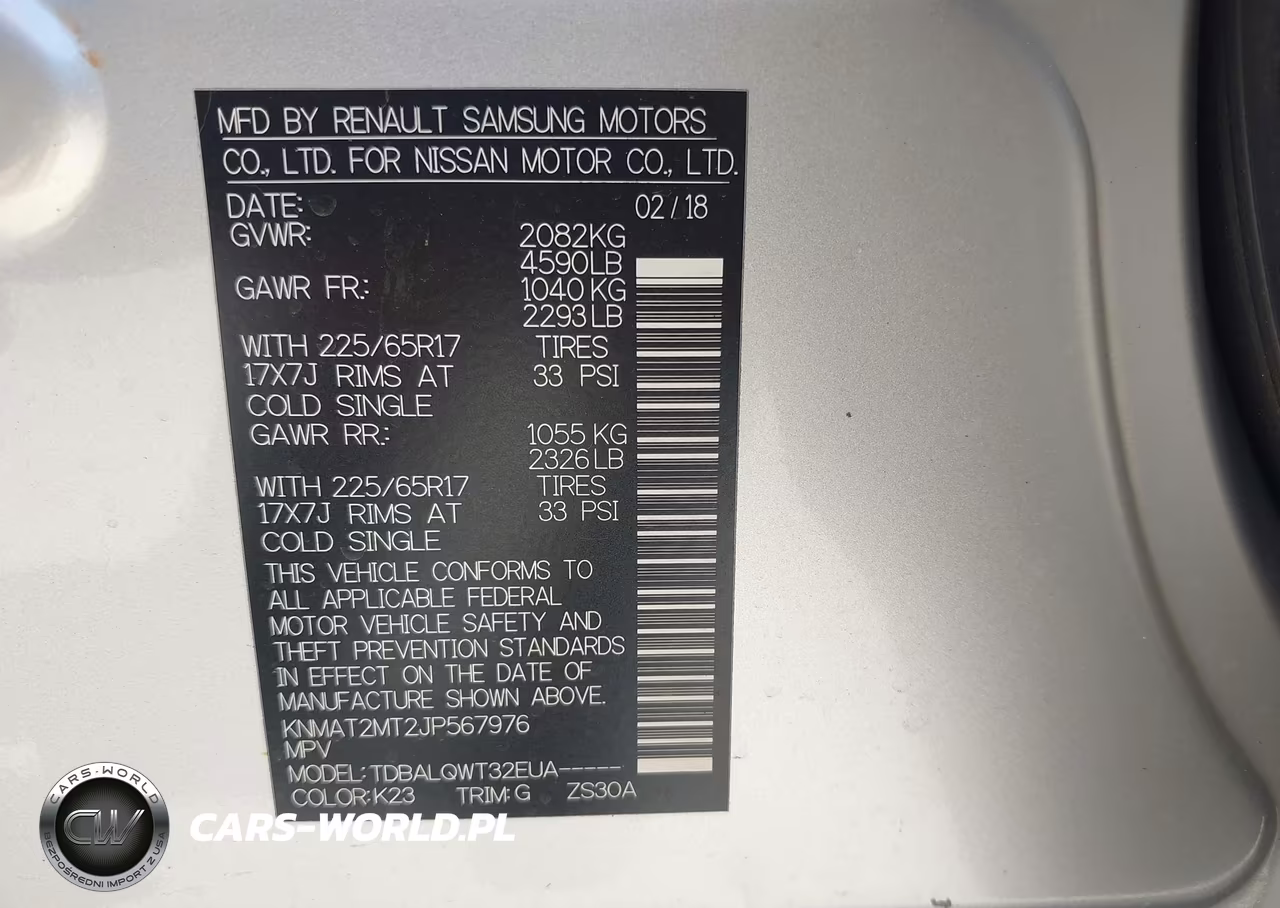 2018 Nissan Rogue Sv VIN:KNMAT2MT2JP567976 - 9
