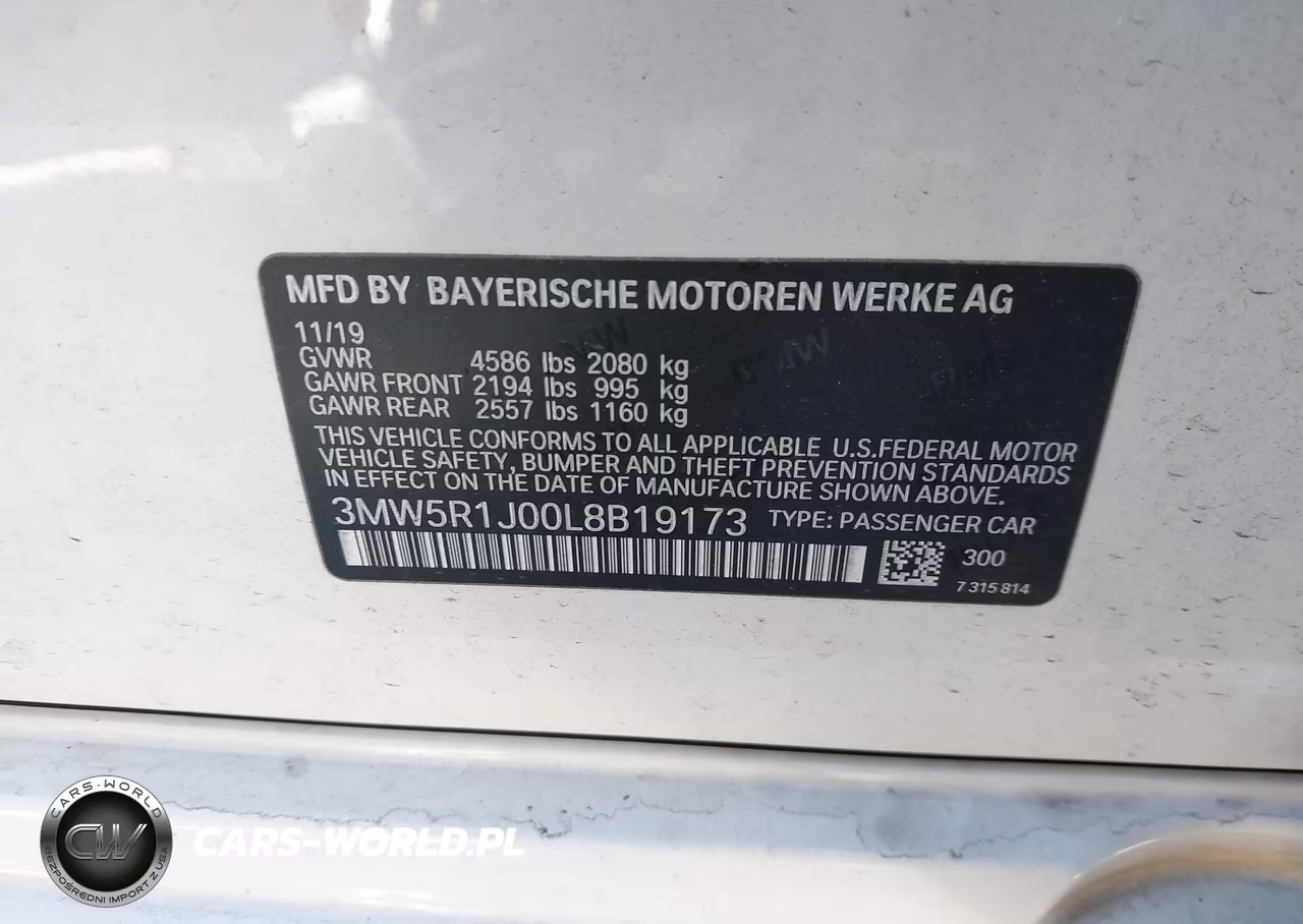 2020 BMW 330I VIN:3MW5R1J00L8B19173 - 9