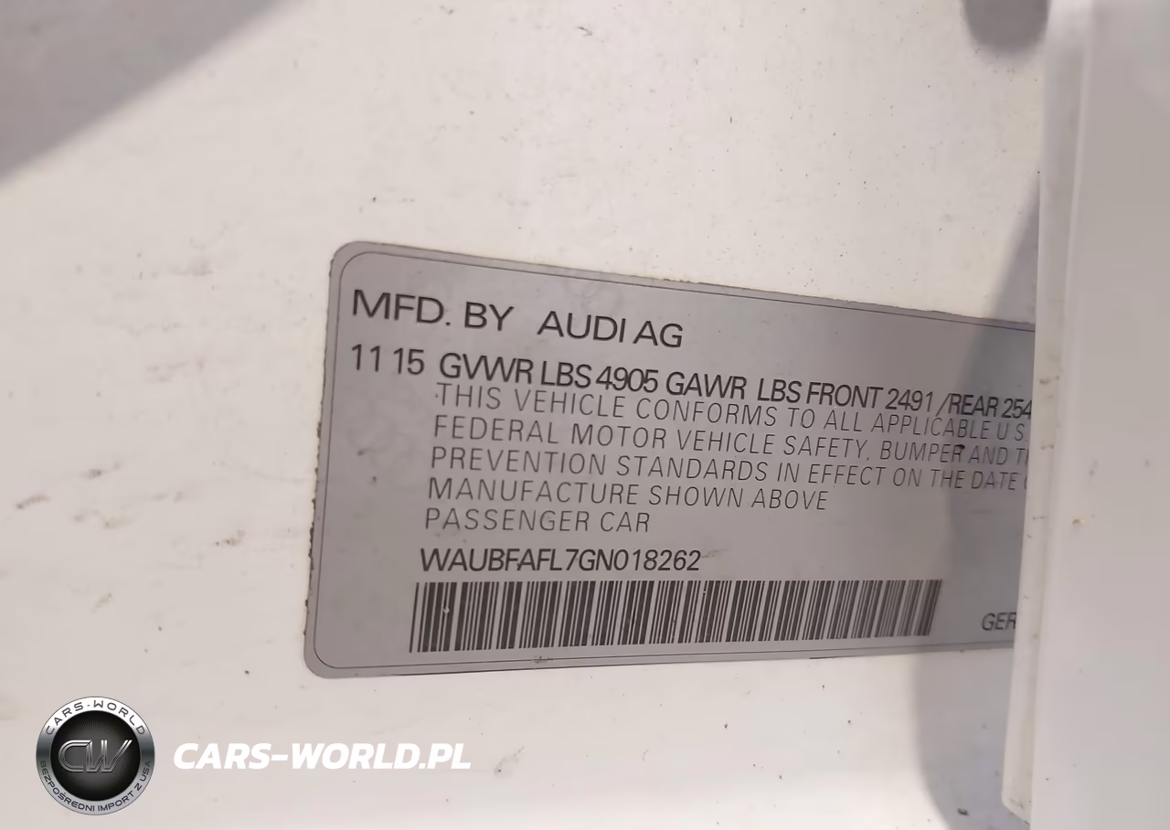 2016 Audi A4 Premium VIN:WAUBFAFL7GN018262 - 9