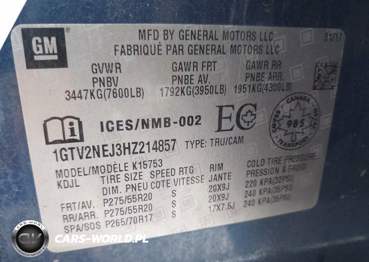 2017 GMC Sierra 1500 Slt VIN:1GTV2NEJ3HZ214857 - 9