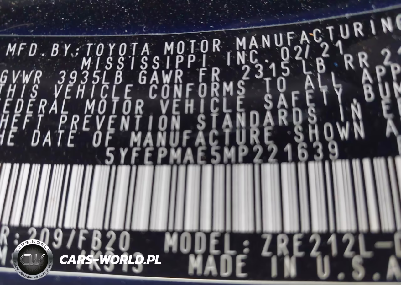 2021 Toyota Corolla Le VIN:5YFEPMAE5MP221639 - 9