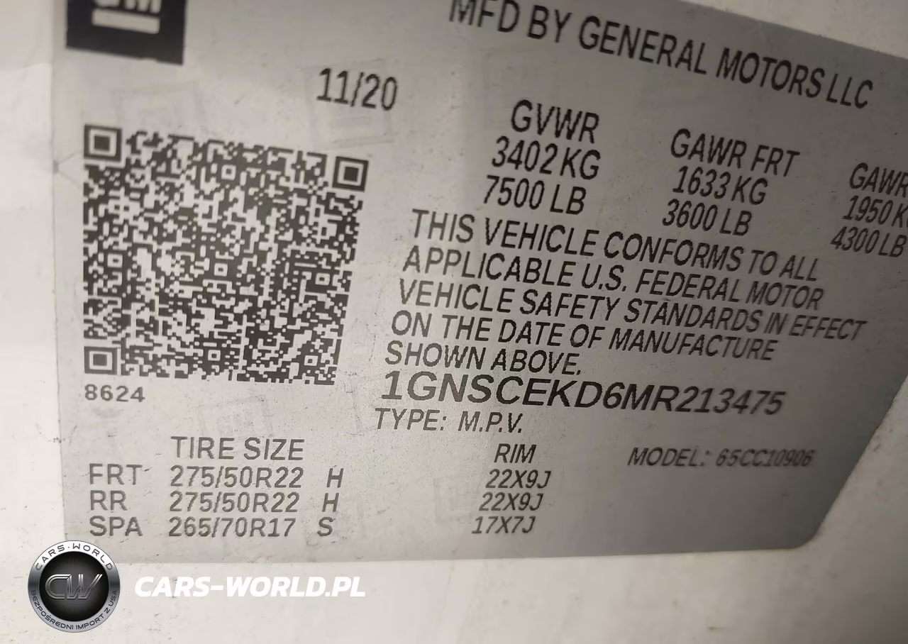 2021 Chevrolet Suburban 2Wd Rst VIN:1GNSCEKD6MR213475 - 9