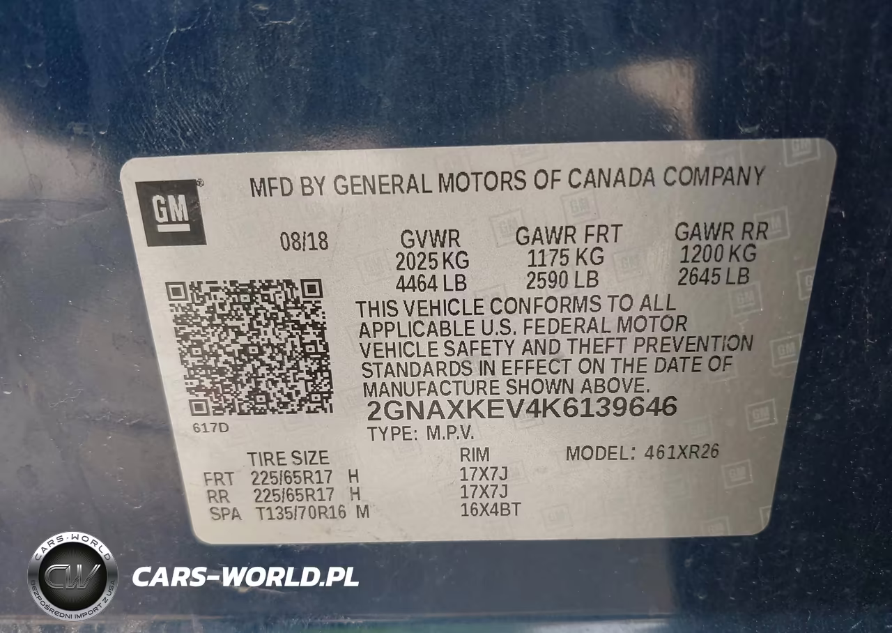2019 Chevrolet Equinox Lt VIN:2GNAXKEV4K6139646 - 9