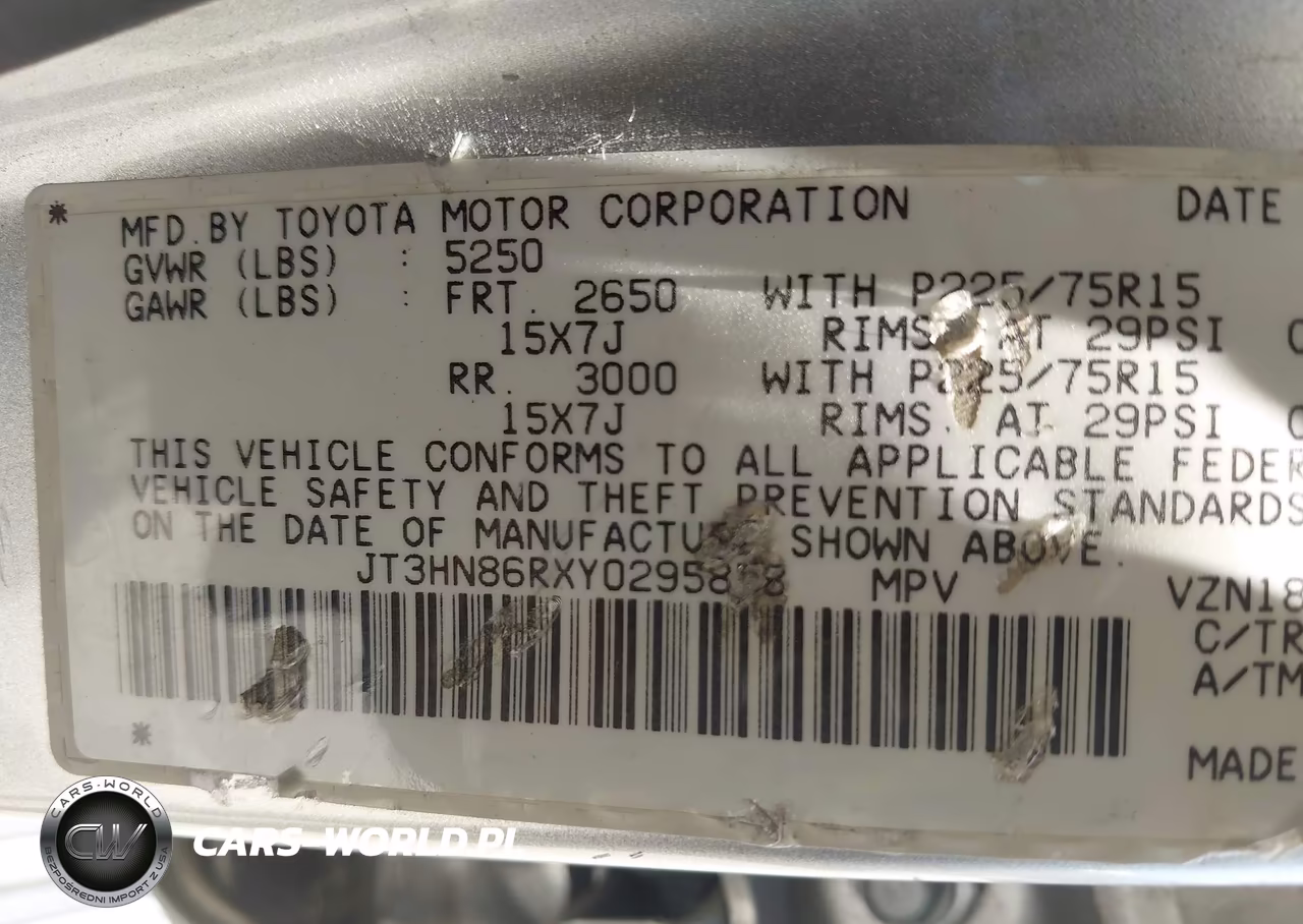 2000 Toyota 4Runner Sr5 V6 VIN:JT3HN86RXY0295858 - 9