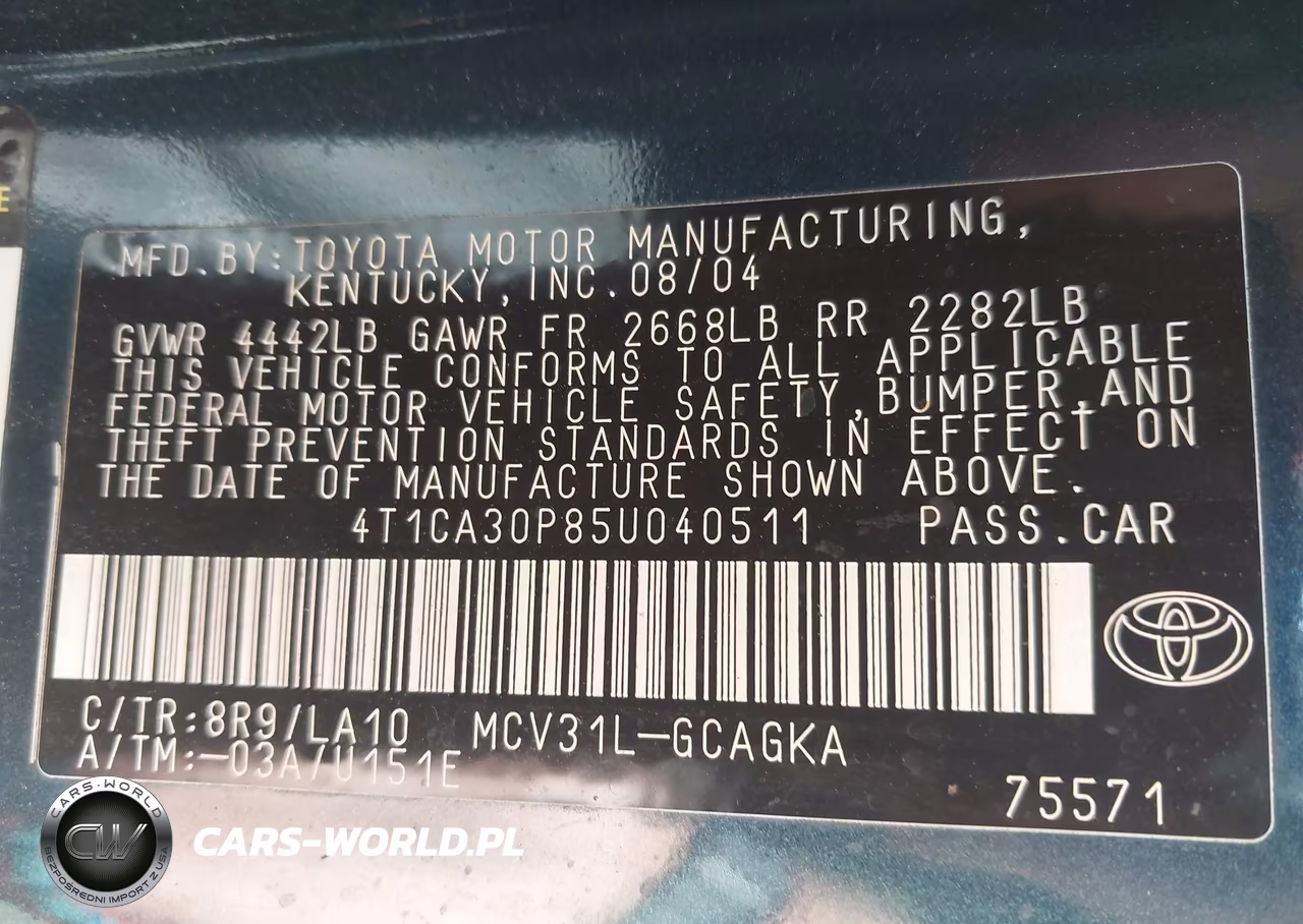 2005 Toyota Camry Solara Sle V6 VIN:4T1CA30P85U040511 - 9