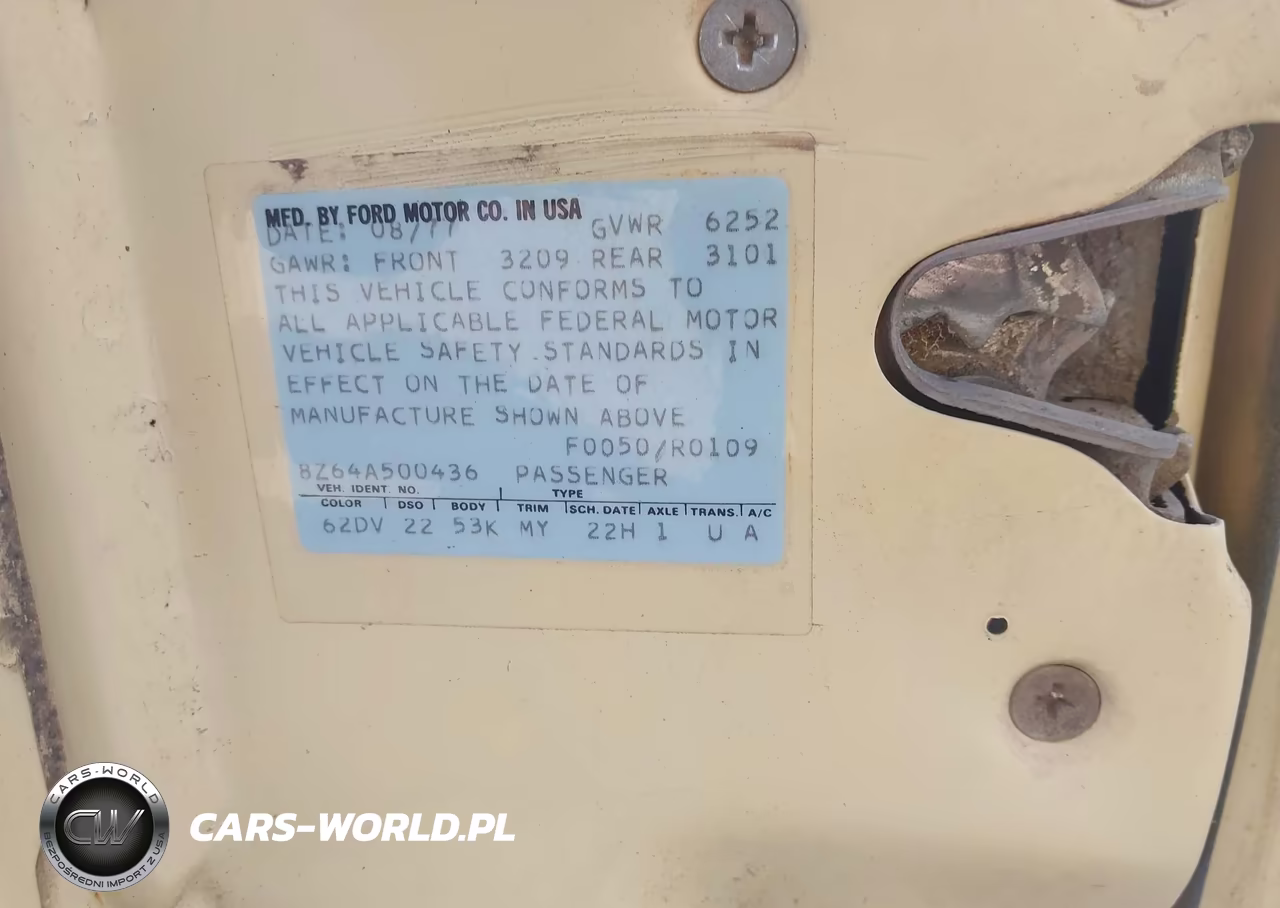 1978 Mercury Marquis VIN:8Z64A500436 - 9