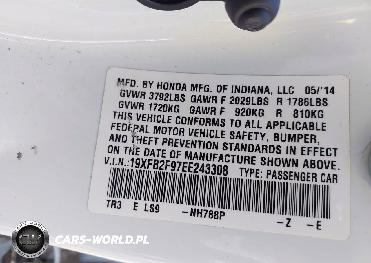 2014 Honda Civic Ex-L VIN:19XFB2F97EE243308 - 9