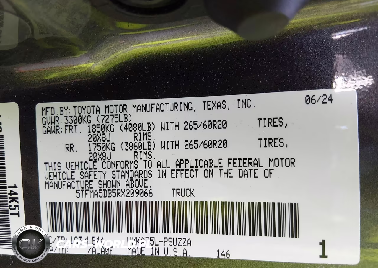 2024 Toyota Tundra 1794 Edition VIN:5TFMA5DB5RX209066 - 9
