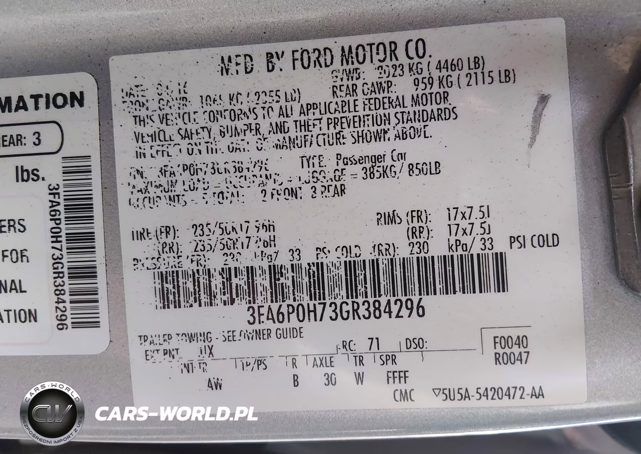 2016 Ford Fusion Se VIN:3FA6P0H73GR384296 - 9