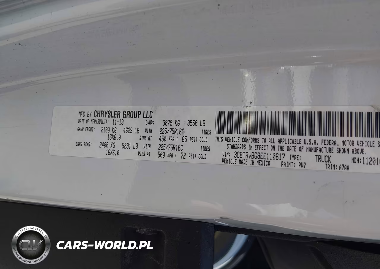 2014 Ram Promaster 1500 VIN:3C6TRVBG8EE110617 - 9