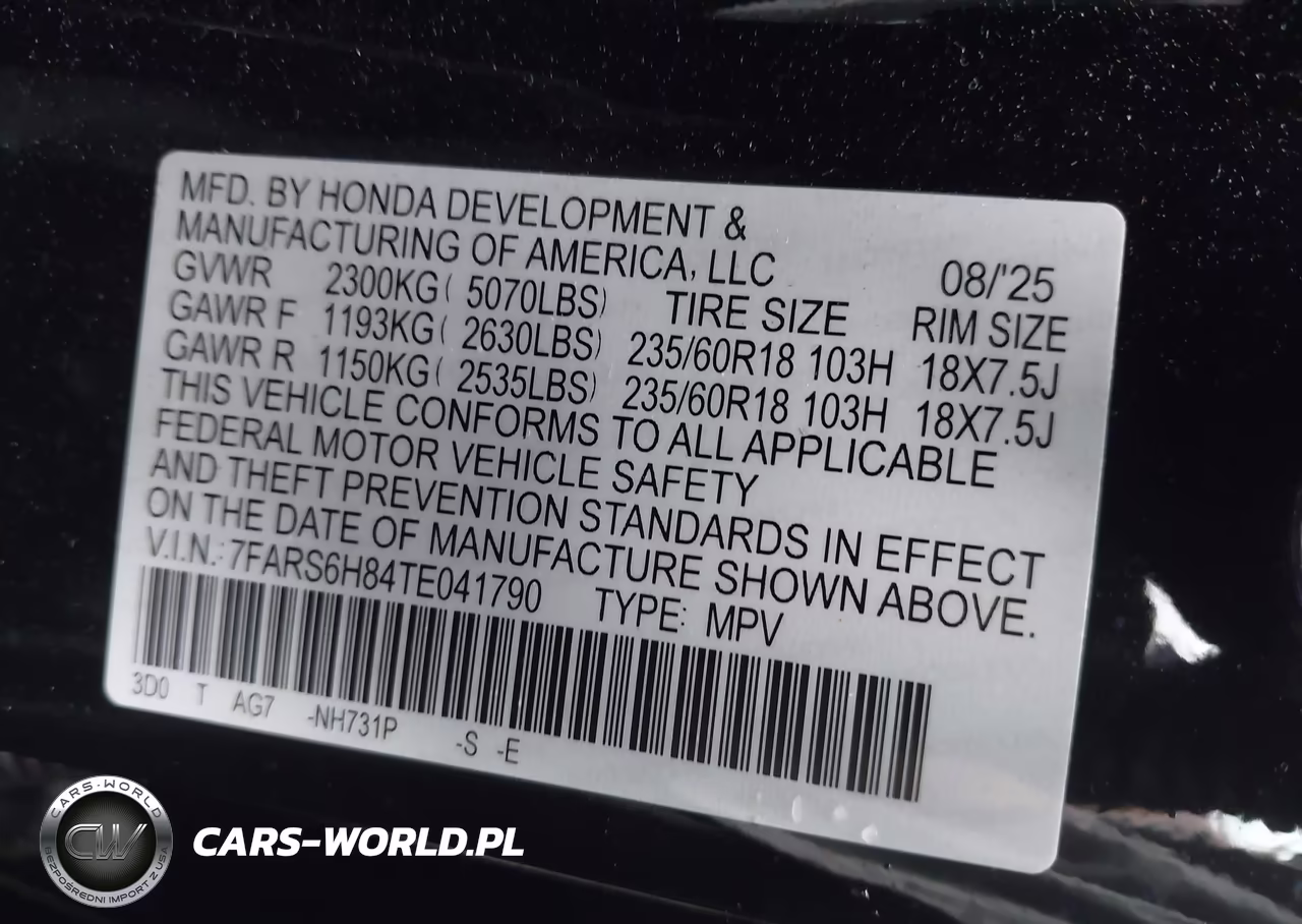2026 Honda Cr-V Hybrid Awd Sport-L VIN:7FARS6H84TE041790 - 9