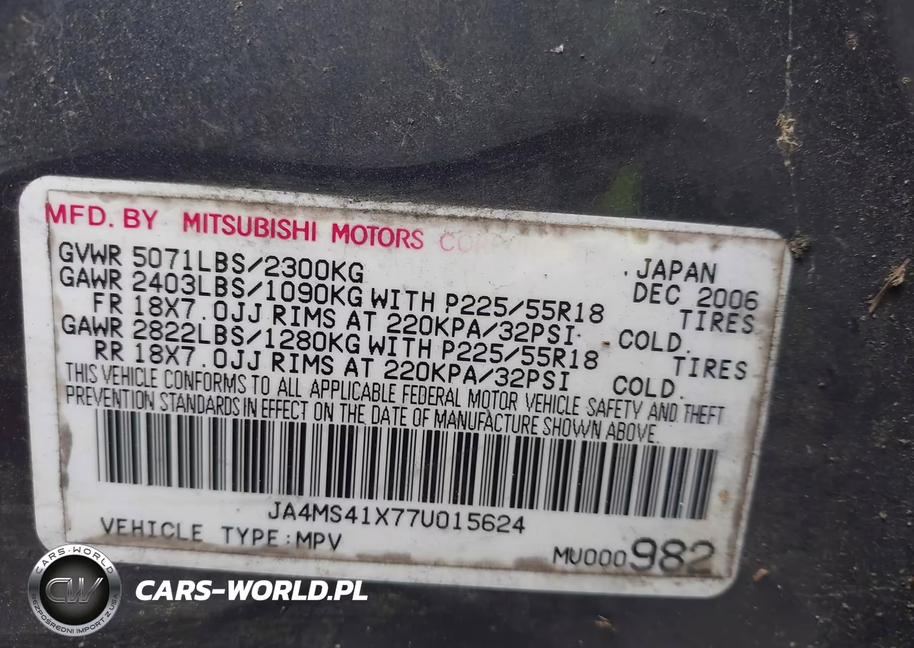 2007 Mitsubishi Outlander Xls VIN:JA4MS41X77U015624 - 9