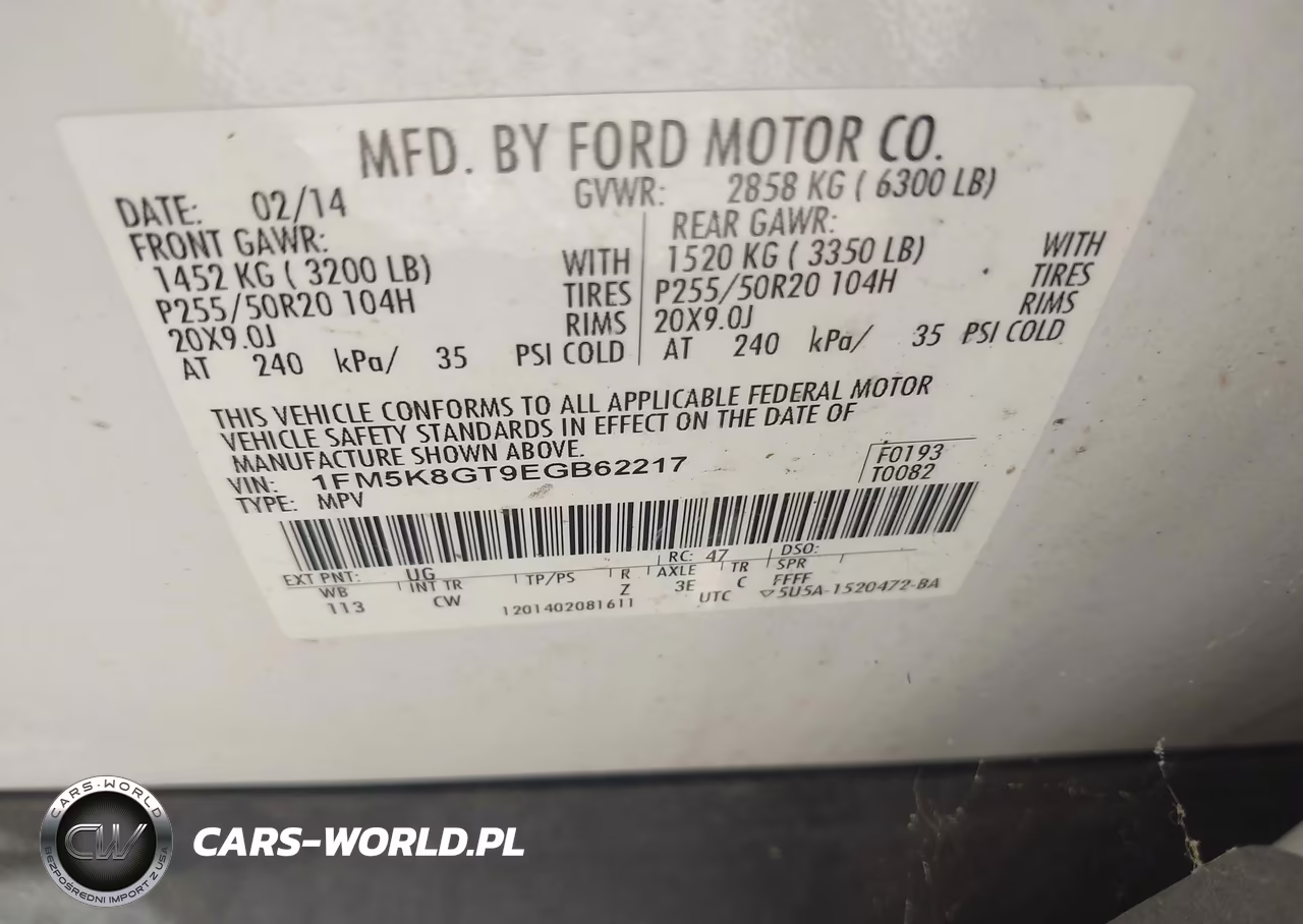 2014 Ford Explorer Sport VIN:1FM5K8GT9EGB62217 - 9