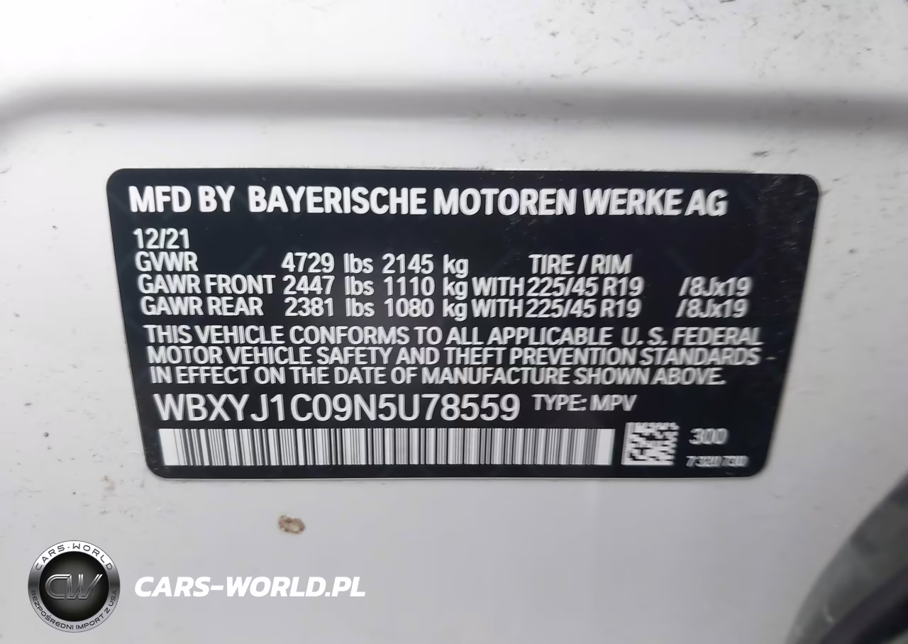 2022 BMW X2 xDrive28I VIN:WBXYJ1C09N5U78559 - 9