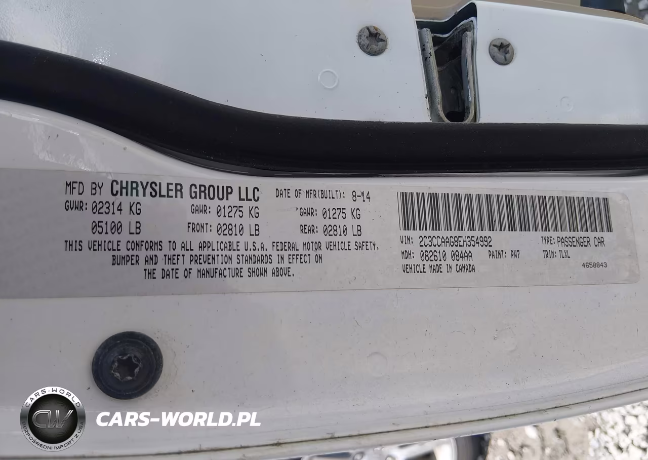 2014 Chrysler 300 VIN:2C3CCAAG8EH354992 - 9