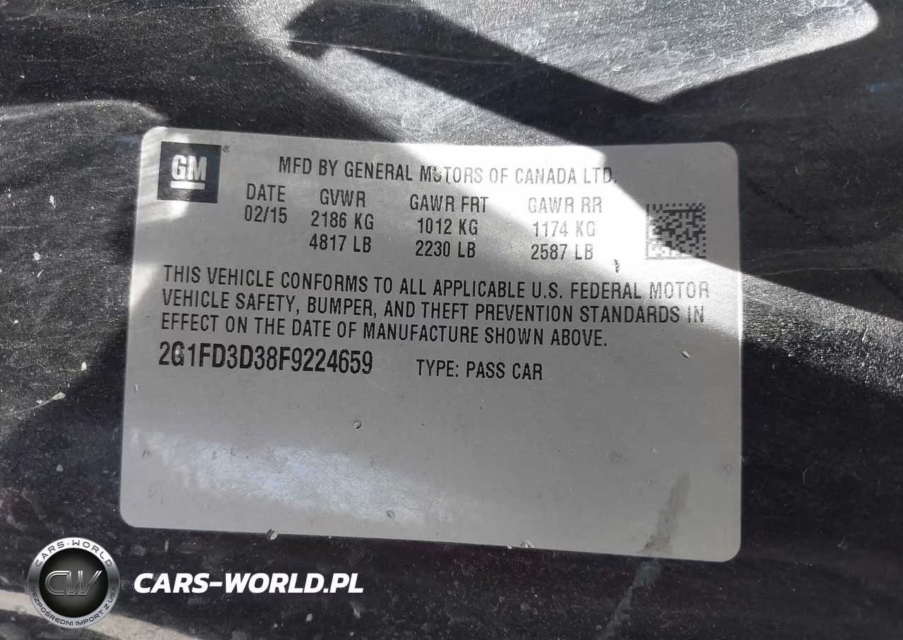2015 Chevrolet Camaro 1Lt VIN:2G1FD3D38F9224659 - 9