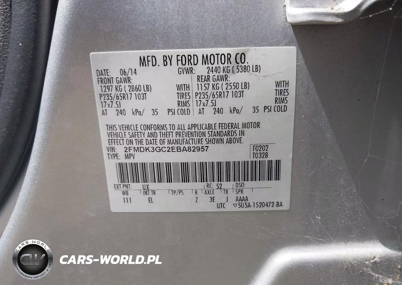 2014 Ford Edge Se VIN:2FMDK3GC2EBA82957 - 9