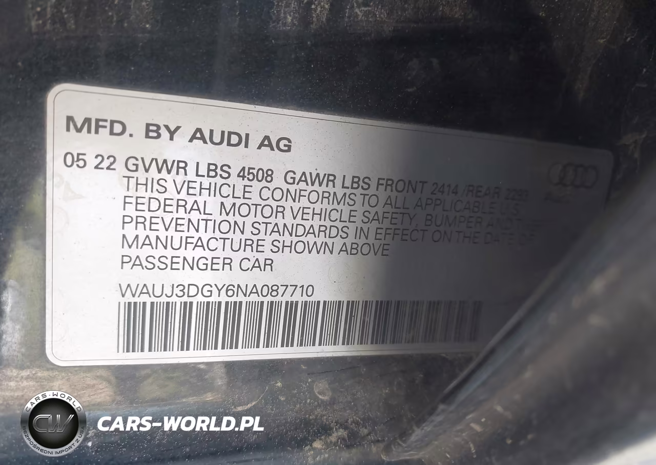 2022 Audi S3 Prestige Tfsi Quattro S Tronic VIN:WAUJ3DGY6NA087710 - 9