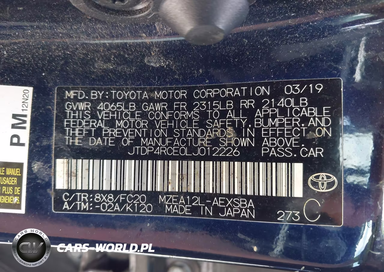 2020 Toyota Corolla Se VIN:JTDP4RCE0LJ012226 - 9