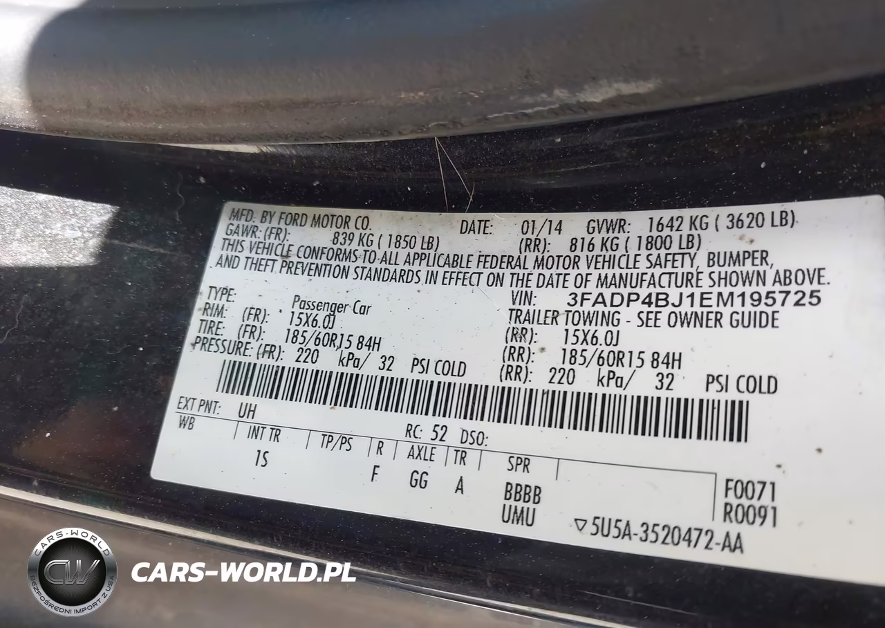 2014 Ford Fiesta Se VIN:3FADP4BJ1EM195725 - 9