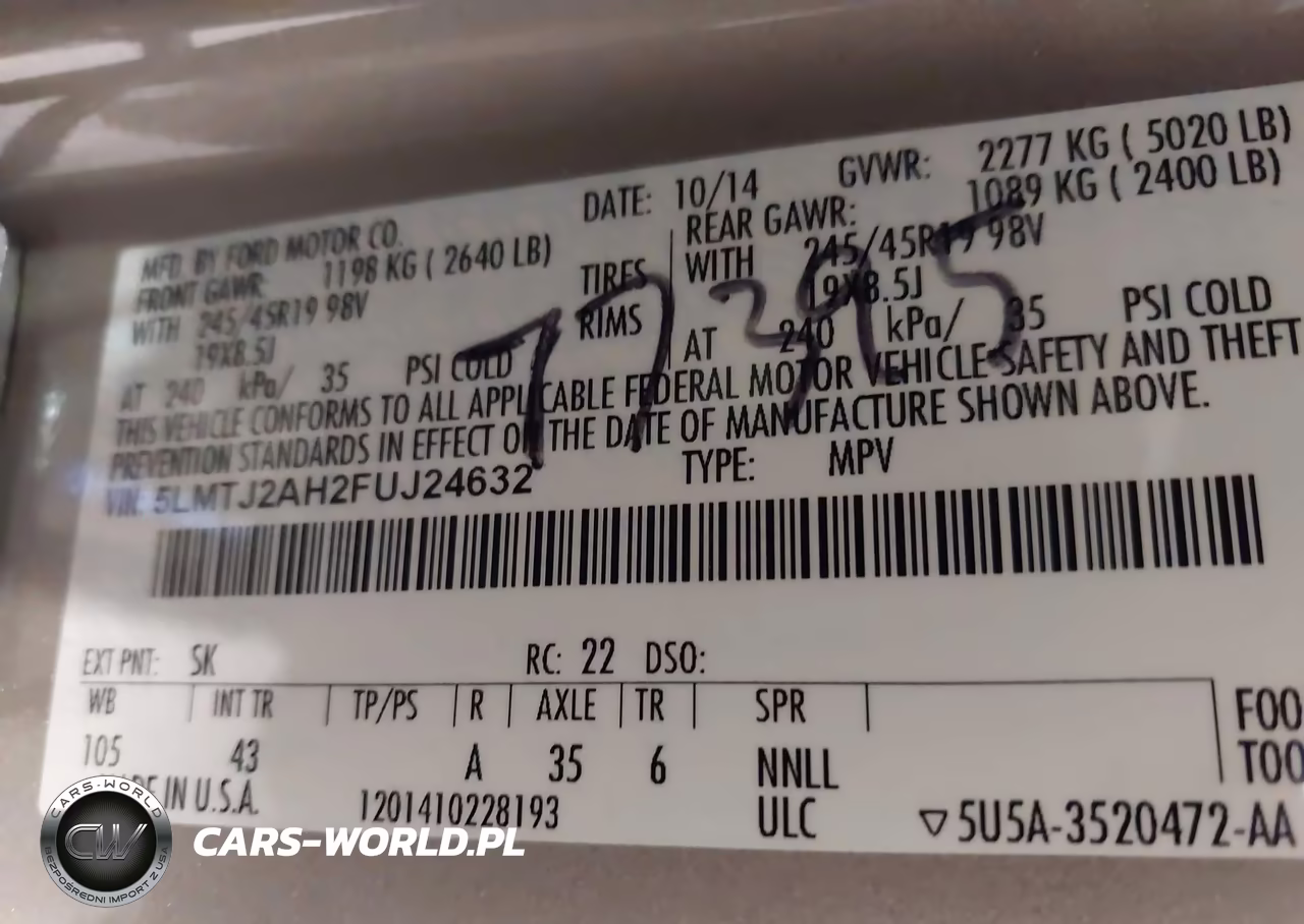 2015 Lincoln Mkc VIN:5LMTJ2AH2FUJ24632 - 9