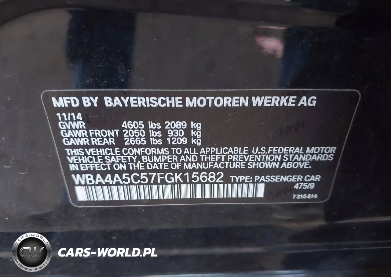 2015 BMW 428 Gran Coupe VIN:WBA4A5C57FGK15682 - 9