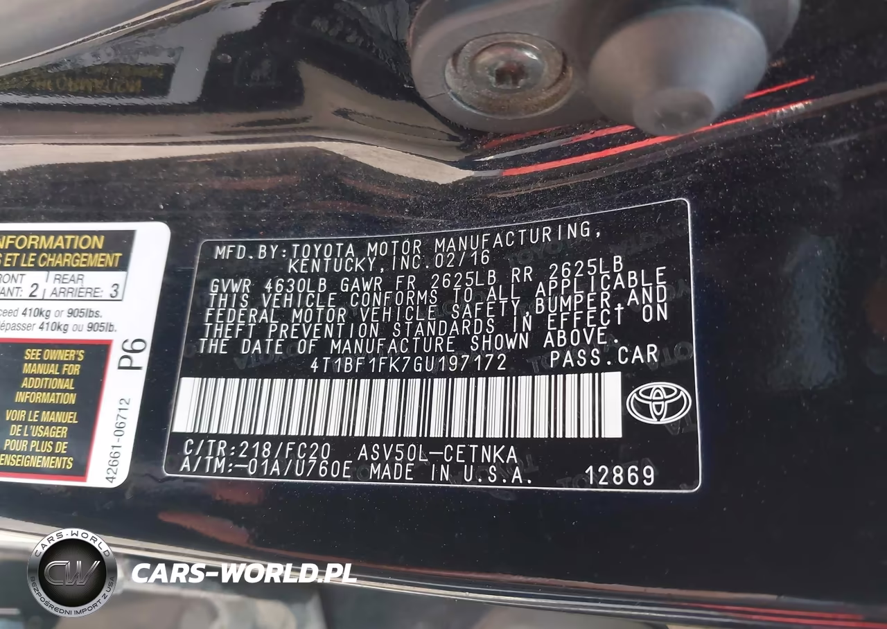 2016 Toyota Camry Le VIN:4T1BF1FK7GU197172 - 9