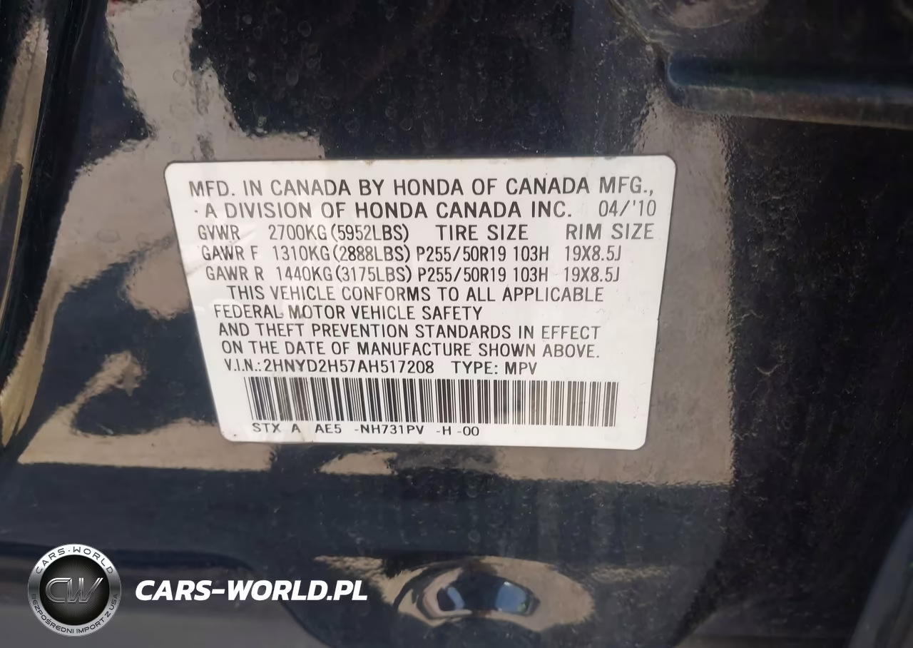 2010 Acura Mdx Advance Package VIN:2HNYD2H57AH517208 - 9