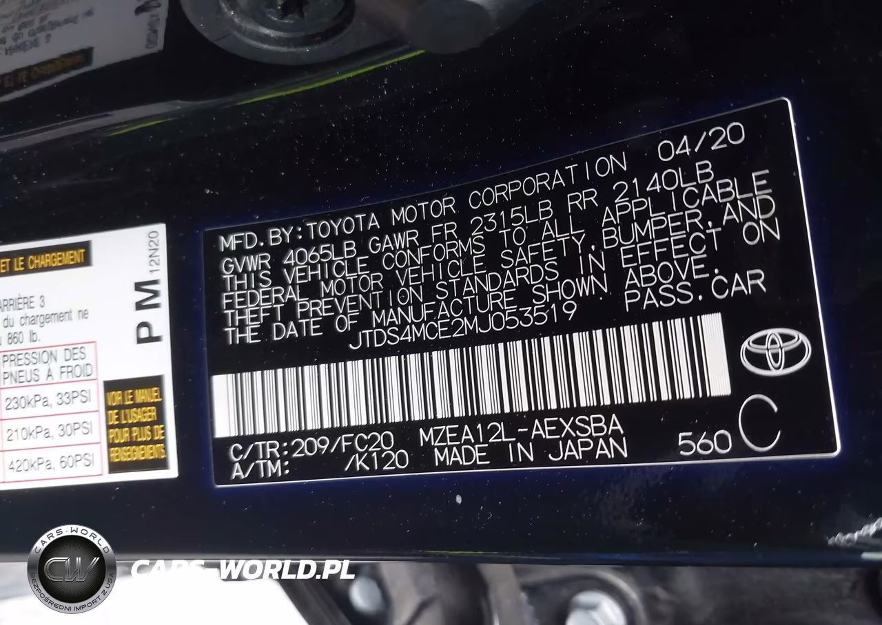2021 Toyota Corolla Se VIN:JTDS4MCE2MJ053519 - 9