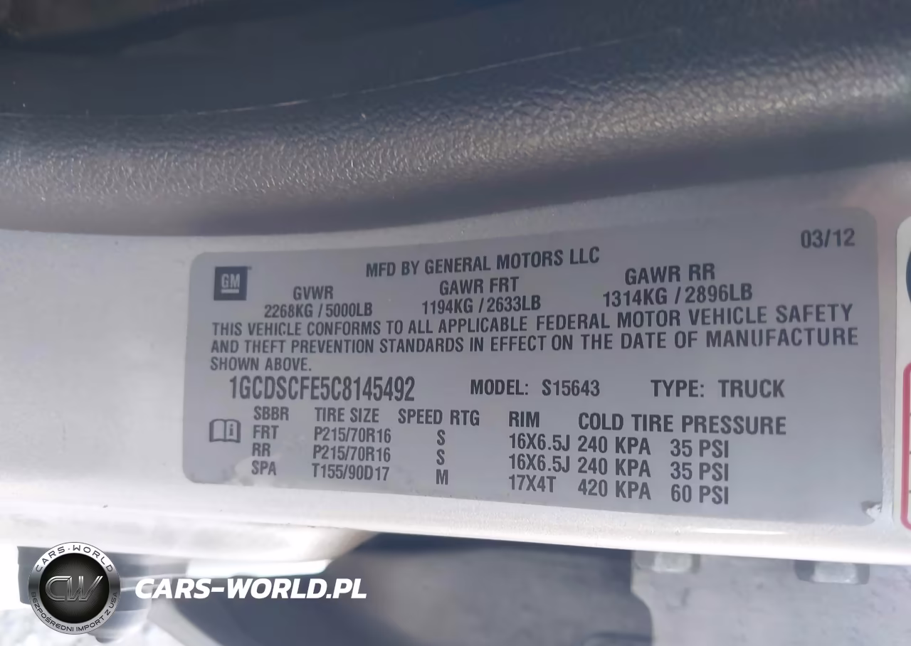 2012 Chevrolet Colorado 1Lt VIN:1GCDSCFE5C8145492 - 9