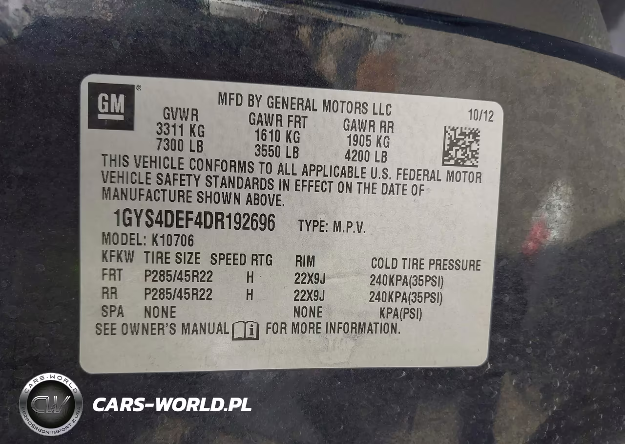 2013 Cadillac Escalade Platinum Edition VIN:1GYS4DEF4DR192696 - 9
