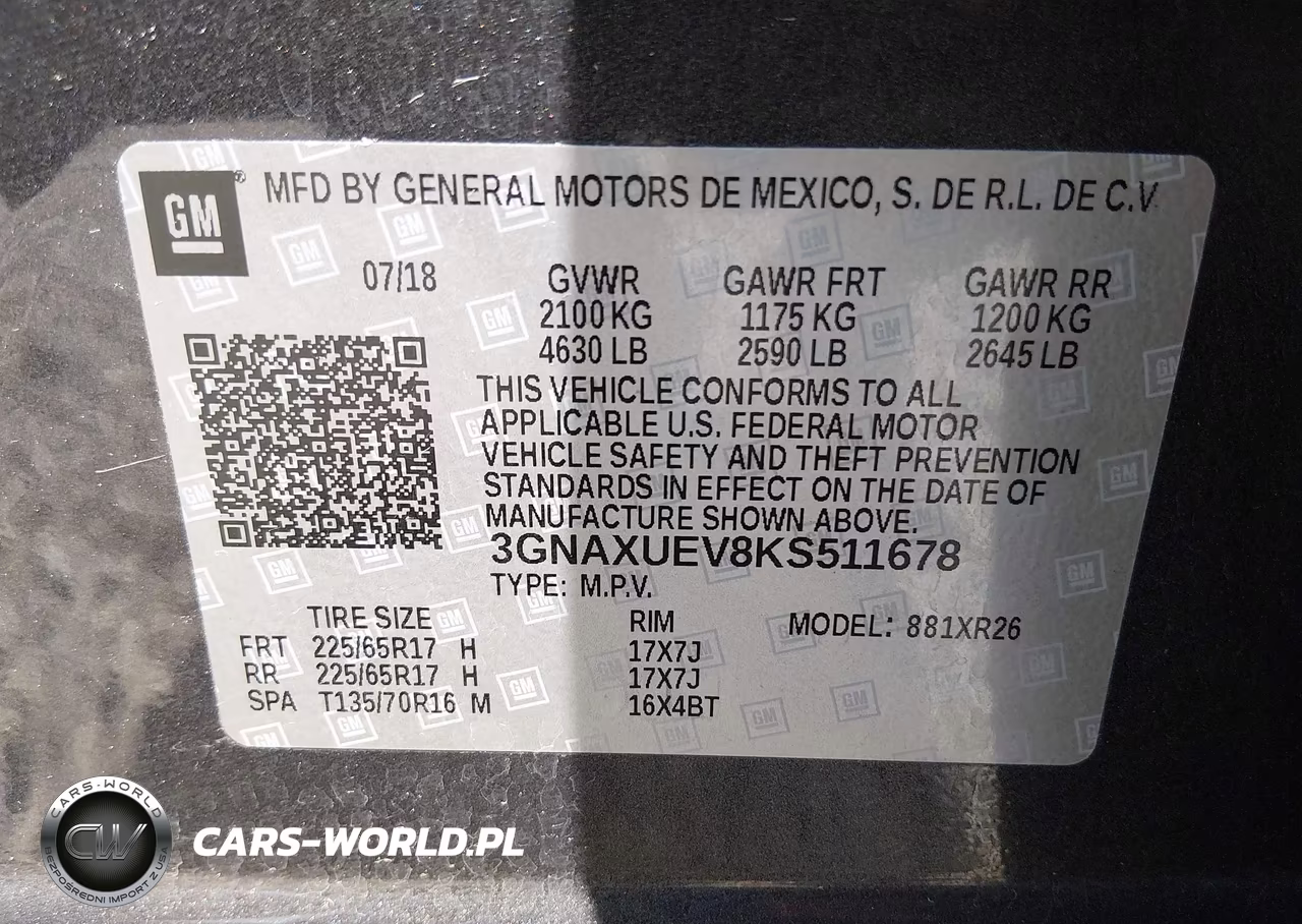2019 Chevrolet Equinox Lt VIN:3GNAXUEV8KS511678 - 9