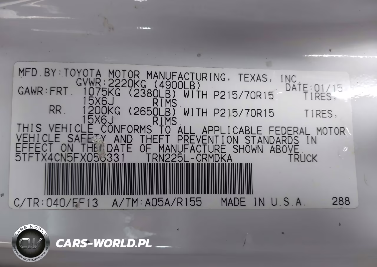 2015 Toyota Tacoma VIN:5TFTX4CN5FX056331 - 9