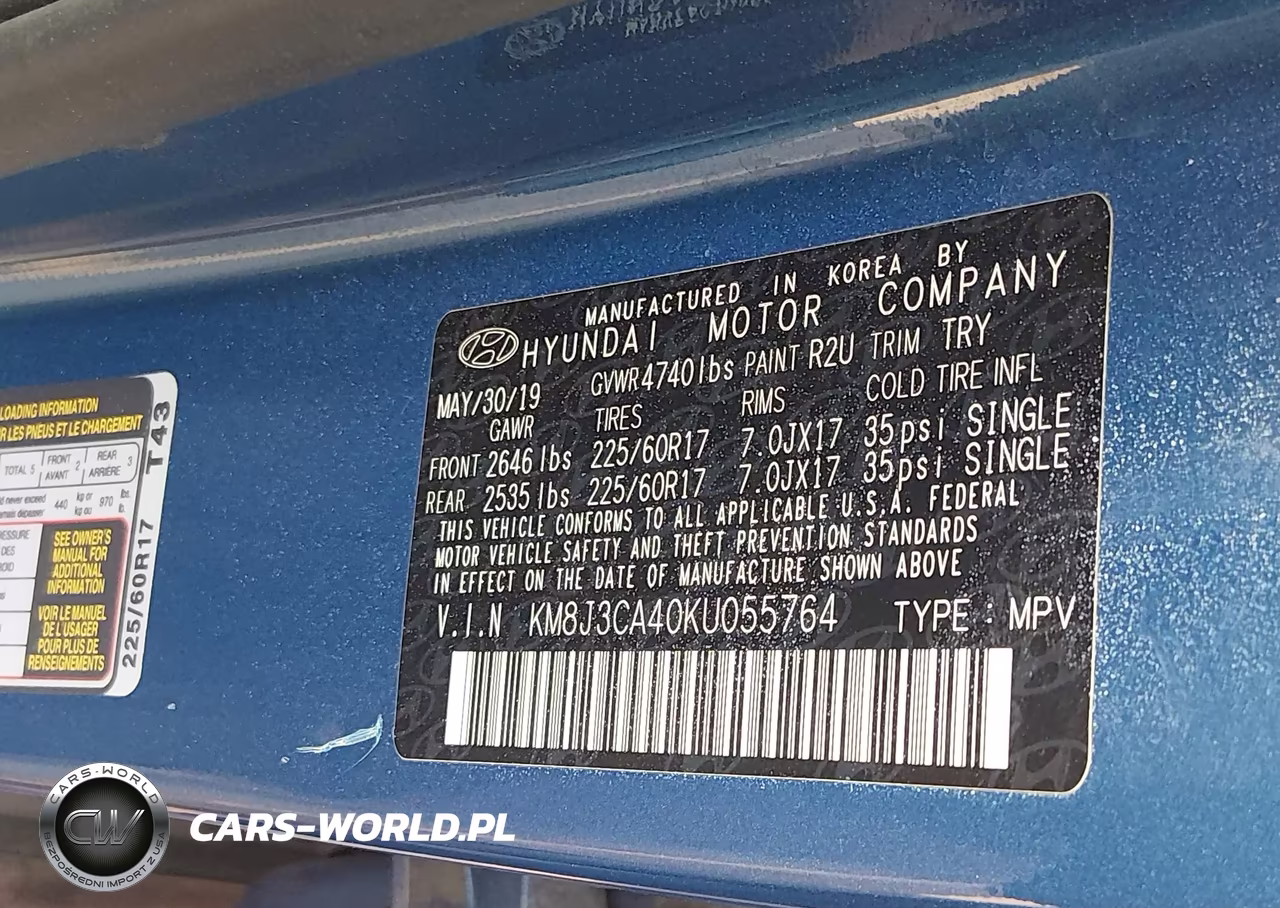 2019 Hyundai Tucson Value VIN:KM8J3CA40KU055764 - 9