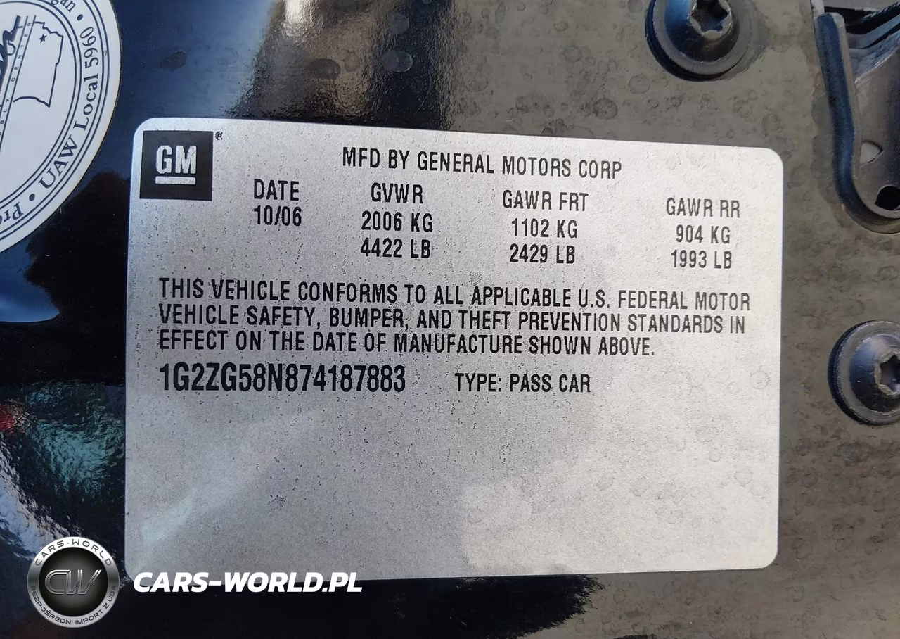 2007 Pontiac G6 VIN:1G2ZG58N874187883 - 9