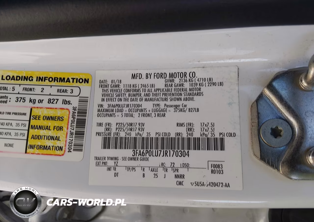 2018 Ford Fusion Hybrid Se VIN:3FA6P0LU7JR170304 - 9