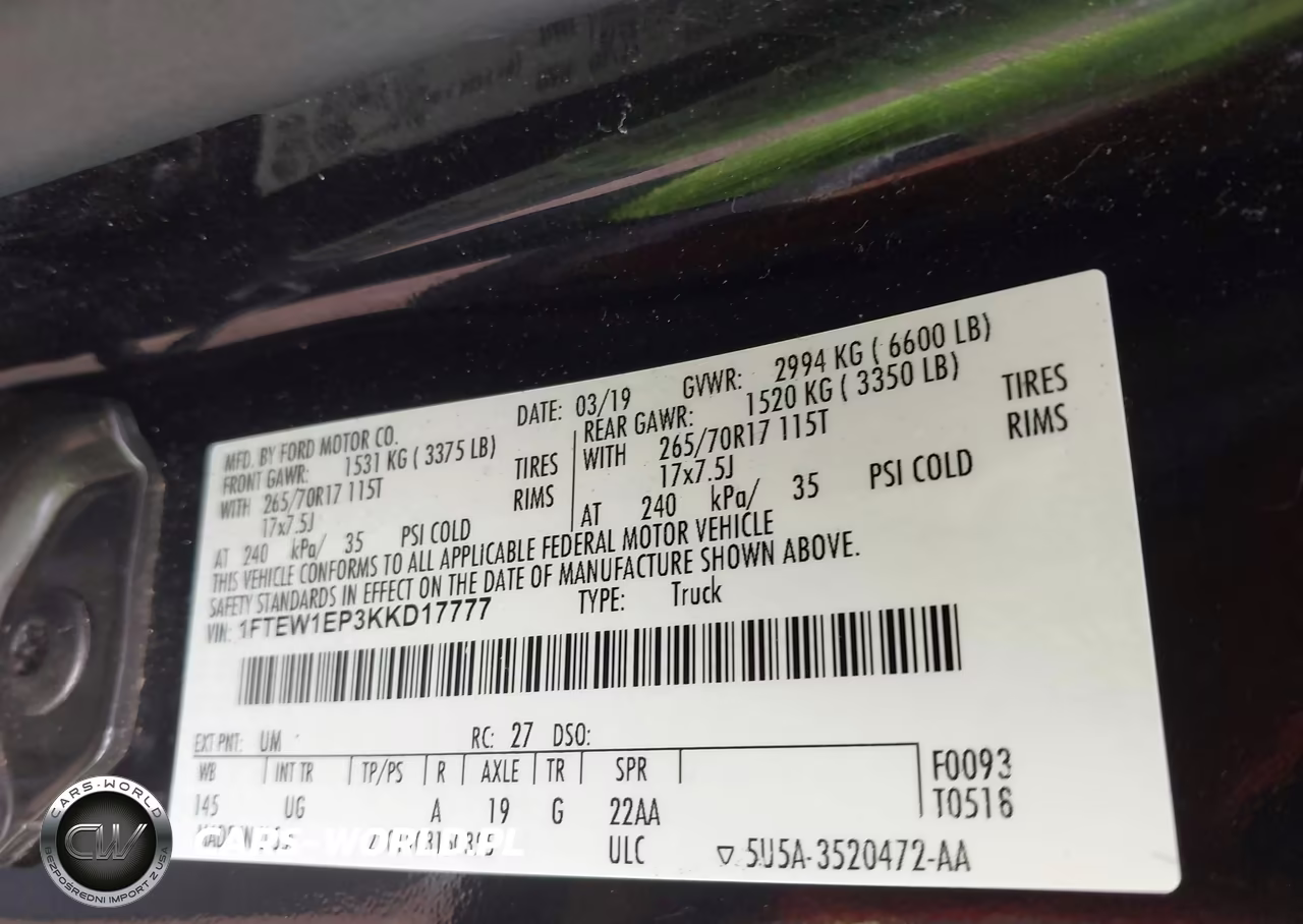 2019 Ford F-150 Xlt VIN:1FTEW1EP3KKD17777 - 9