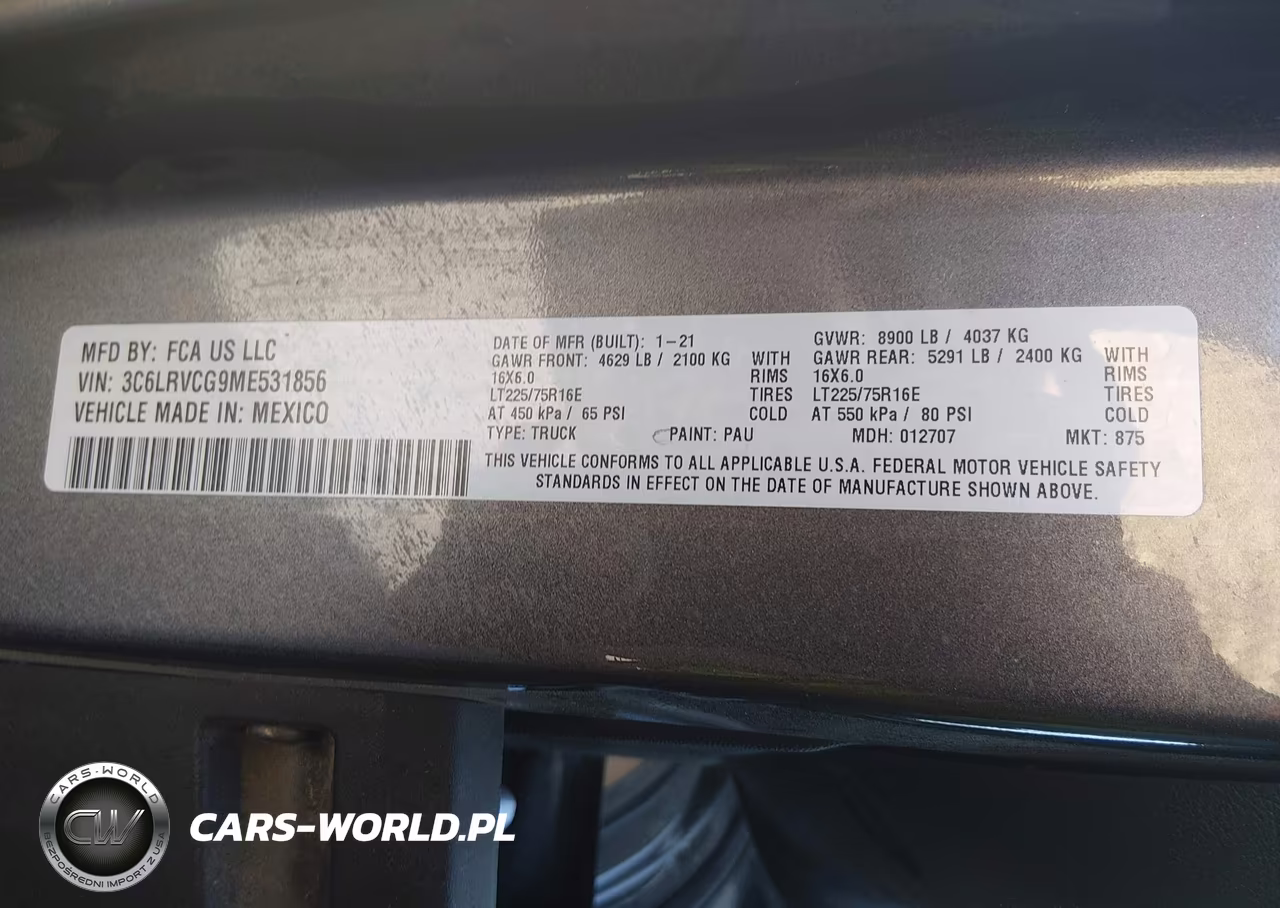 2021 Ram Promaster 2500 High Roof 136 Wb VIN:3C6LRVCG9ME531856 - 9