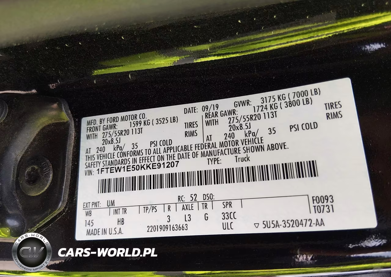 2019 Ford F-150 Lariat VIN:1FTEW1E50KKE91207 - 9