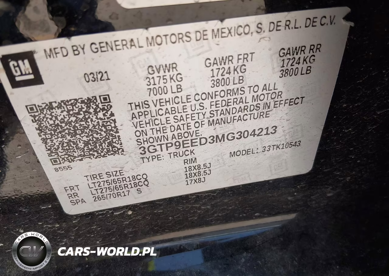 2021 GMC Sierra 1500 4Wd Short Box At4 VIN:3GTP9EED3MG304213 - 9
