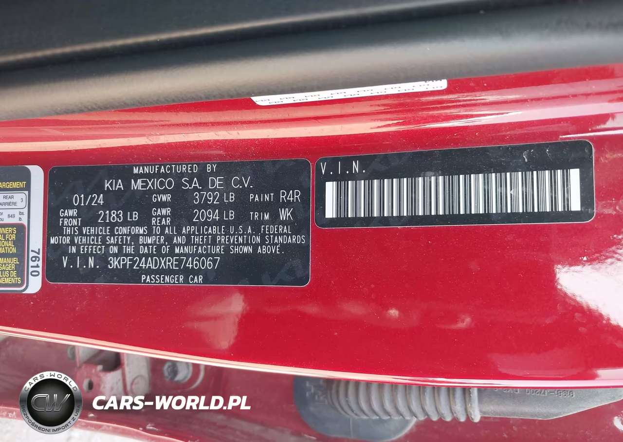 2024 Kia Forte Lxs VIN:3KPF24ADXRE746067 - 9